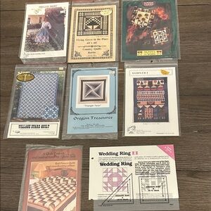 Quilting Pattern Collection 8 different patterns very good vintage condition